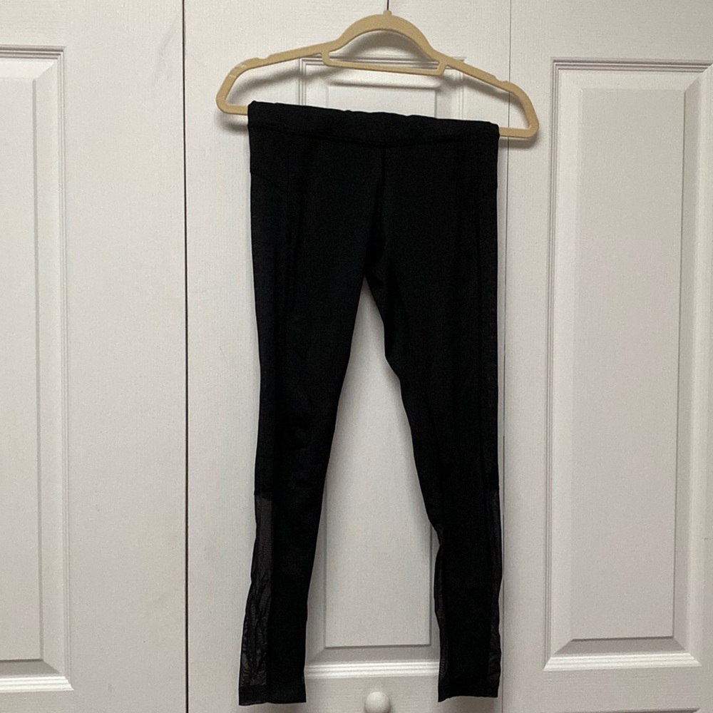 Reebok Black Leggings with Mesh